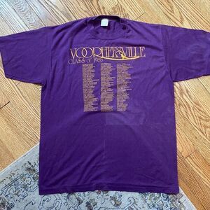 Vintage Graduation Shirt Adult Purple Large Single Stitch Mens 80s Mens NY